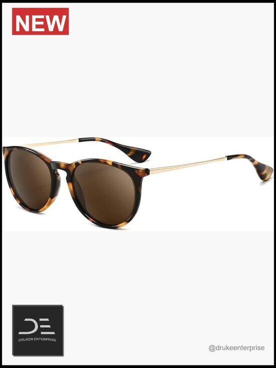 Vintage Round Sunglasses with Polarized UV400 Lenses, Lightweight Composite main image 7